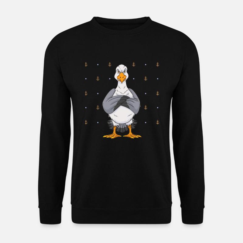 Unfreundliche Möwe Norden See - Unisex Pullover - Schwarz