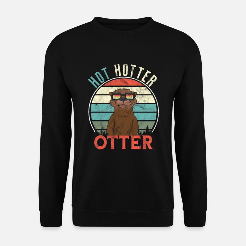 Lustiges Hot Hotter Otter Otterliebe - Unisex Pullover - Schwarz
