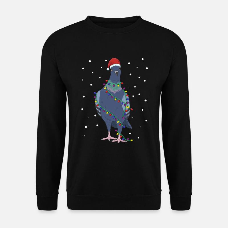 Tauben Weihnachten Taube Vogel Taubenzüchter - Unisex Pullover - Schwarz