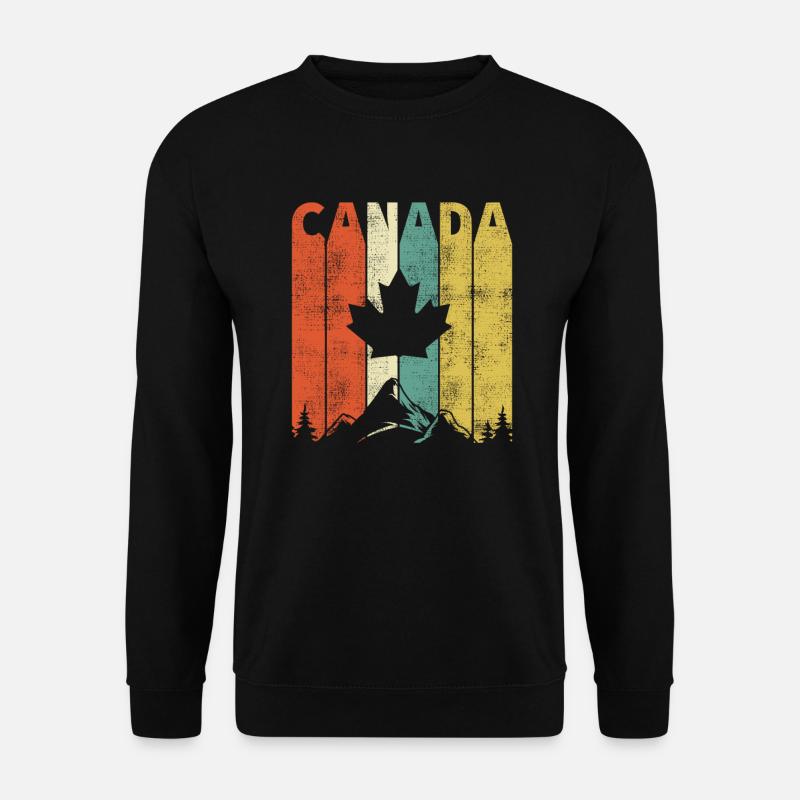 Retro Kanada Vintage Canada Geschenk - Unisex Pullover - Schwarz