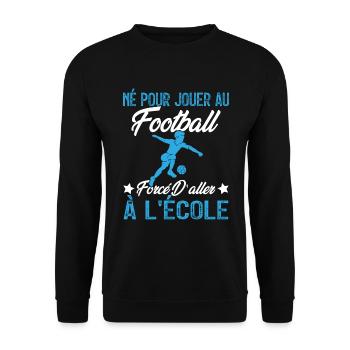 football joueur cadeau enfant homme garcon - Sweat-shirt Unisexe - noir - Devant - Alina (178cm) & Michal (187cm)