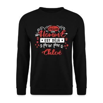 Cadeau Homme déja pris par chloé - Sweat-shirt Unisexe - noir - Devant - Alina (178cm) & Michal (187cm)