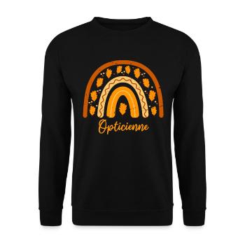 Voted best optician| Optician Gift Idea - Unisex Sweatshirt - black - Front - Alina (178cm) & Michal (187cm)