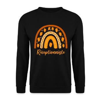 Voted best receptionist| receptionist - Unisex Sweatshirt - black - Front - Alina (178cm) & Michal (187cm)