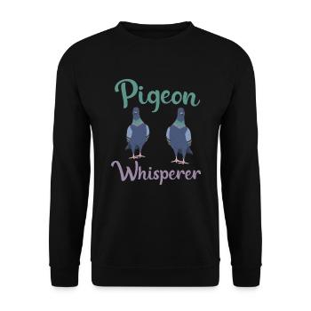Pigeon Whisperer Taubenzüchter Tauben Vögel - Unisex Pullover - Schwarz - Vorne - Alina (178cm) & Michal (187cm)