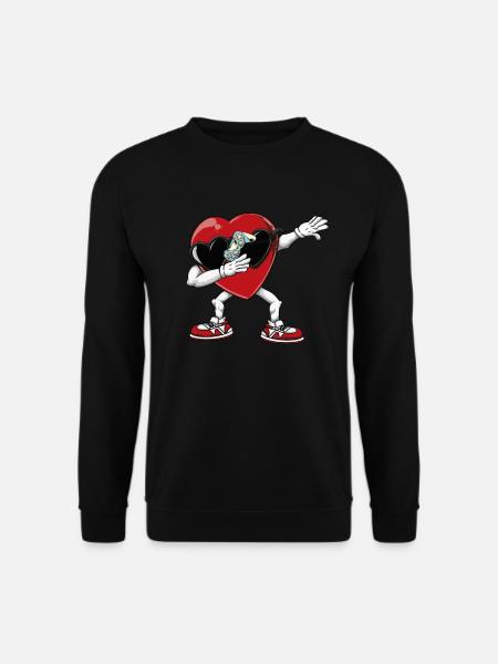 Dabbing Heart Breaker Funny Gamer Kids Boys - Unisex Sweatshirt - black