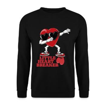 Dabbing Heart Breaker Funny Gentlemen Children Boys - Unisex Sweatshirt - black - Front - Alina (178cm) & Michal (187cm)