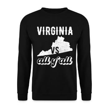 Virginia all y all gift - Unisex Sweatshirt - black - Front - Alina (178cm) & Michal (187cm)
