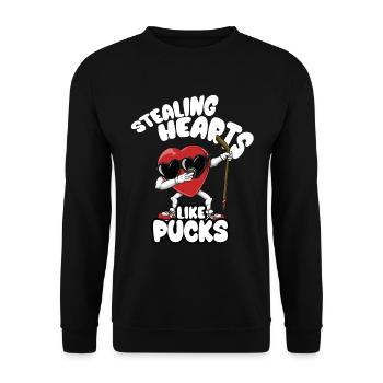 Dabbing Heart Crusher Funny Gentlemen Children Boys - Unisex Sweatshirt - black - Front - Alina (178cm) & Michal (187cm)