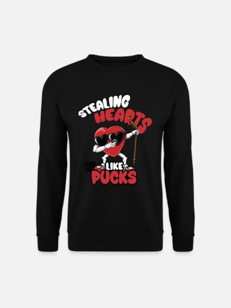 Stealing hearts like Pucks Funny Kids Boys - Unisex Sweatshirt - black