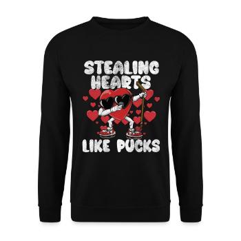 Dabbing Heart Crusher Funny Gentlemen Children Boys - Unisex Sweatshirt - black - Front - Alina (178cm) & Michal (187cm)