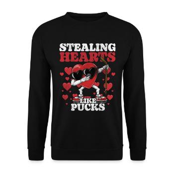 Dabbing Heart Crusher Funny Gentlemen Children Boys - Unisex Sweatshirt - black - Front - Alina (178cm) & Michal (187cm)