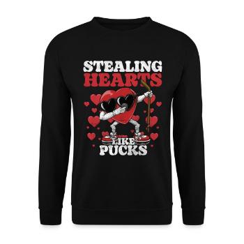Dabbing Heart Crusher Funny Gentlemen Children Boys - Unisex Sweatshirt - black - Front - Alina (178cm) & Michal (187cm)