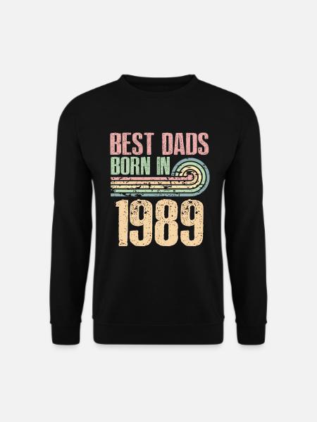 Die Besten Väter Sind 1988 Geboren, 35 Jahre Alt, - Unisex Pullover - Schwarz
