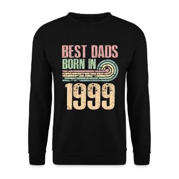 The best fathers were born in 1999, 24 years old, - Unisex Sweatshirt - black - Front - Alina (178cm) & Michal (187cm)