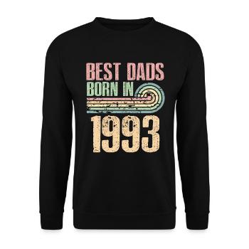 Les meilleurs pères sont nés en 1993, 30 ans, - Sweat-shirt Unisexe - noir - Devant - Alina (178cm) & Michal (187cm)