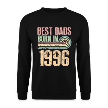 Les meilleurs pères sont nés en 1996, 27 ans, - Sweat-shirt Unisexe - noir - Devant - Alina (178cm) & Michal (187cm)