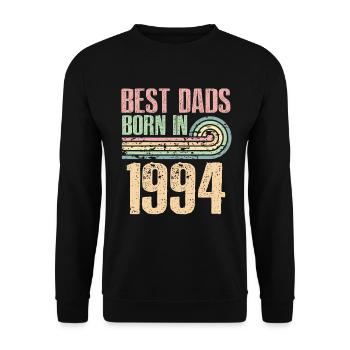 Les meilleurs pères sont nés en 1993, 30 ans, - Sweat-shirt Unisexe - noir - Devant - Alina (178cm) & Michal (187cm)