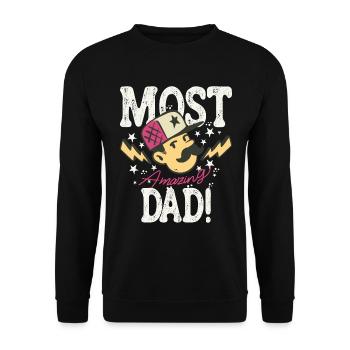 Best Daddy-to-Be Father Baby Birth 2023 - Unisex Sweatshirt - black - Front - Alina (178cm) & Michal (187cm)
