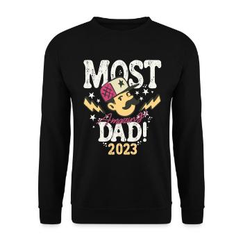 Best Daddy-to-Be Father Baby Birth 2023 - Unisex Sweatshirt - black - Front - Alina (178cm) & Michal (187cm)