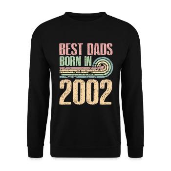Les meilleurs pères sont nés en 2002, 21 ans, - Sweat-shirt Unisexe - noir - Devant - Alina (178cm) & Michal (187cm)
