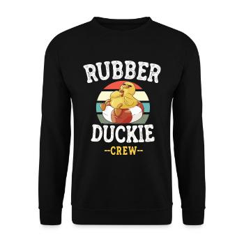 Rubber Duck Yellow Duck Crew Rubber Ducks Ducks Ducks - Unisex Sweatshirt - black - Front - Alina (178cm) & Michal (187cm)
