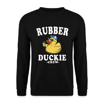 Rubber Duck Yellow Duck Crew Bathing Ducks Ducks - Unisex Sweatshirt - black - Front - Alina (178cm) & Michal (187cm)