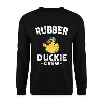 Rubber Duck Yellow Duck Crew Bathing Ducks Ducks - Unisex Sweatshirt - black - Front - Alina (178cm) & Michal (187cm)
