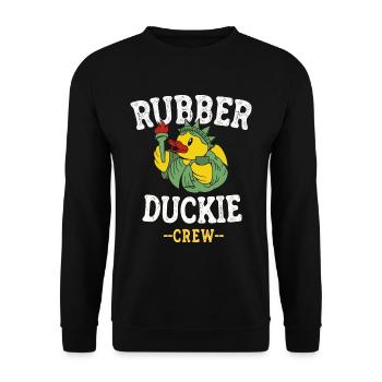 Rubber Duck Yellow Duck Crew Bathing Ducks Ducks - Unisex Sweatshirt - black - Front - Alina (178cm) & Michal (187cm)