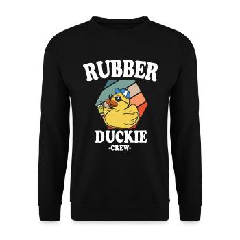 Rubber Duck Yellow Duck Crew Bathing Ducks Ducks - Unisex Sweatshirt - black - Front - Alina (178cm) & Michal (187cm)