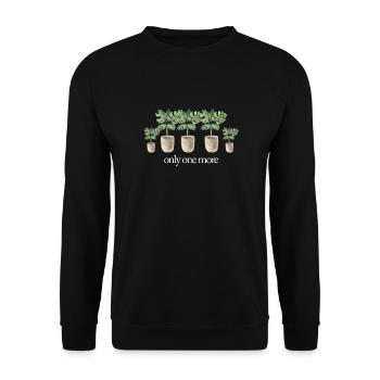 Nur Noch Eine Pflanze, Gartenbau Blumengarten - Unisex Pullover - Schwarz - Vorne - Alina (178cm) & Michal (187cm)