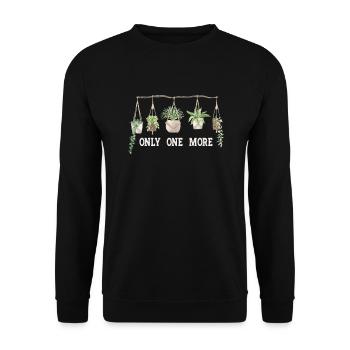 Nur Noch Eine Pflanze, Gartenbau Blumengarten - Unisex Pullover - Schwarz - Vorne - Alina (178cm) & Michal (187cm)