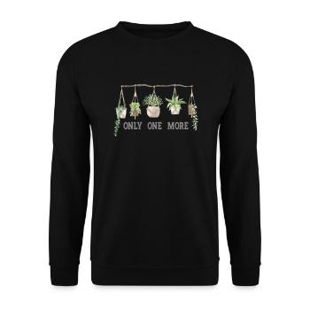 Nur Noch Eine Pflanze, Gartenbau Blumengarten - Unisex Pullover - Schwarz - Vorne - Alina (178cm) & Michal (187cm)