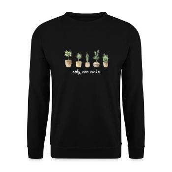 Nur Noch Eine Pflanze, Gartenbau Blumengarten - Unisex Pullover - Schwarz - Vorne - Alina (178cm) & Michal (187cm)