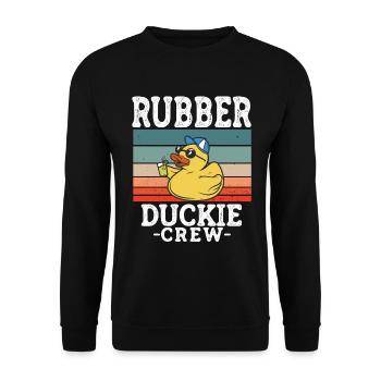 Rubber Duck Yellow Duck Crew Bathing Ducks Ducks - Unisex Sweatshirt - black - Front - Alina (178cm) & Michal (187cm)
