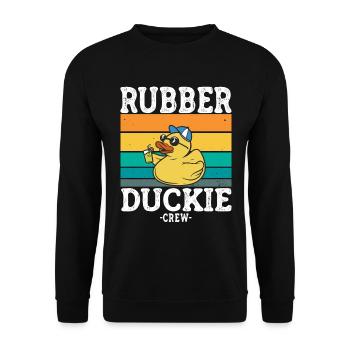 Rubber Duck Yellow Duck Crew Bathing Ducks Ducks - Unisex Sweatshirt - black - Front - Alina (178cm) & Michal (187cm)