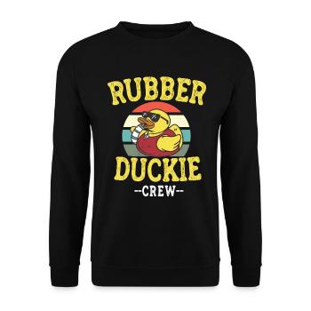 Rubber Duck Yellow Duck Crew Bathing Ducks Ducks - Unisex Sweatshirt - black - Front - Alina (178cm) & Michal (187cm)