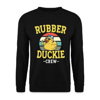canard en caoutchouc canard jaune canard équipage canards en caoutchouc canards canards - Sweat-shirt Unisexe - noir - Devant - Alina (178cm) & Michal (187cm)