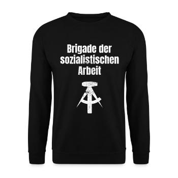 Brigade der sozialistischen Arbeit Geschenk - Unisex Pullover - Schwarz - Vorne - Alina (178cm) & Michal (187cm)