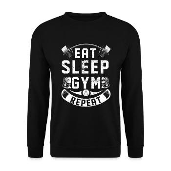 Gym Training Musculation Fitness Muscle Bodybuilder - Sweat-shirt Unisexe - noir - Devant - Alina (178cm) & Michal (187cm)