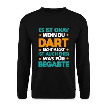 Dart Für Begabte Dartspieler Weltmeisterschaft - Unisex Pullover - Schwarz - Vorne - Alina (178cm) & Michal (187cm)
