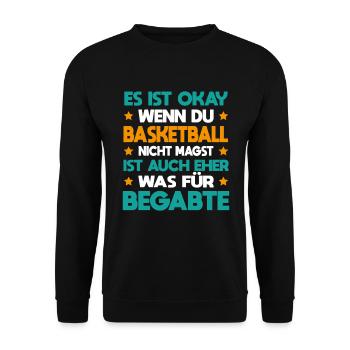 Basketball Für Begabte Basketballspieler Verein - Unisex Pullover - Schwarz - Vorne - Alina (178cm) & Michal (187cm)