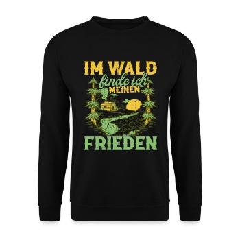 Naturliebhaber Förster Natur Waldliebhaber Wälder - Unisex Pullover - Schwarz - Vorne - Alina (178cm) & Michal (187cm)