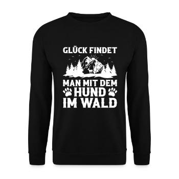 Waldspaziergang Natur Baum Naturliebhaber - Unisex Pullover - Schwarz - Vorne - Alina (178cm) & Michal (187cm)