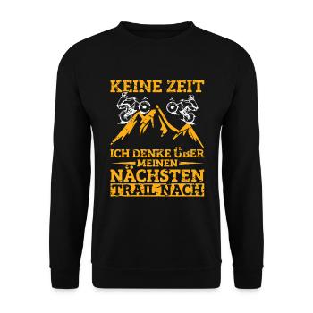 Fahrradfahren Trail Downhill Mountainbiker Bike - Unisex Pullover - Schwarz - Vorne - Alina (178cm) & Michal (187cm)