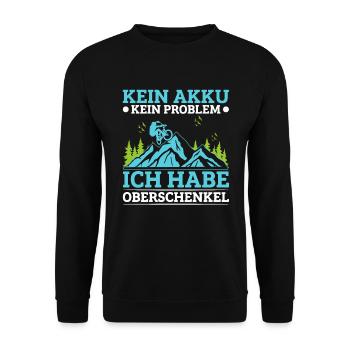 Fahrrad fahren Mountainbike Fahrradfahrer Radsport - Unisex Pullover - Schwarz - Vorne - Alina (178cm) & Michal (187cm)