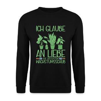 Gartenarbeit Schrebergarten Blumen Gärtnerin - Unisex Pullover - Schwarz - Vorne - Alina (178cm) & Michal (187cm)