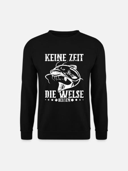 Welse Angeln Schweden Angler Angelrute - Unisex Pullover - Schwarz