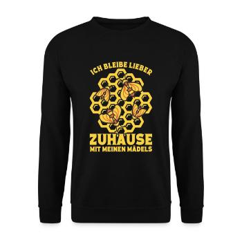 Bienenzüchter Bienenstamm Imkerei Bienenliebhaber - Unisex Pullover - Schwarz - Vorne - Alina (178cm) & Michal (187cm)