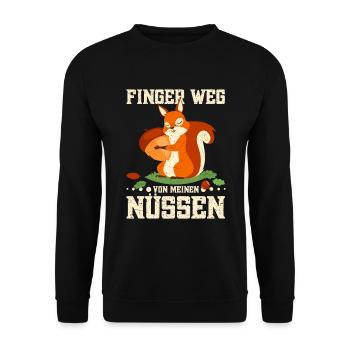 Streifenhörnchen Eichhörnchenliebhaber Murmeltier - Unisex Pullover - Schwarz - Vorne - Alina (178cm) & Michal (187cm)